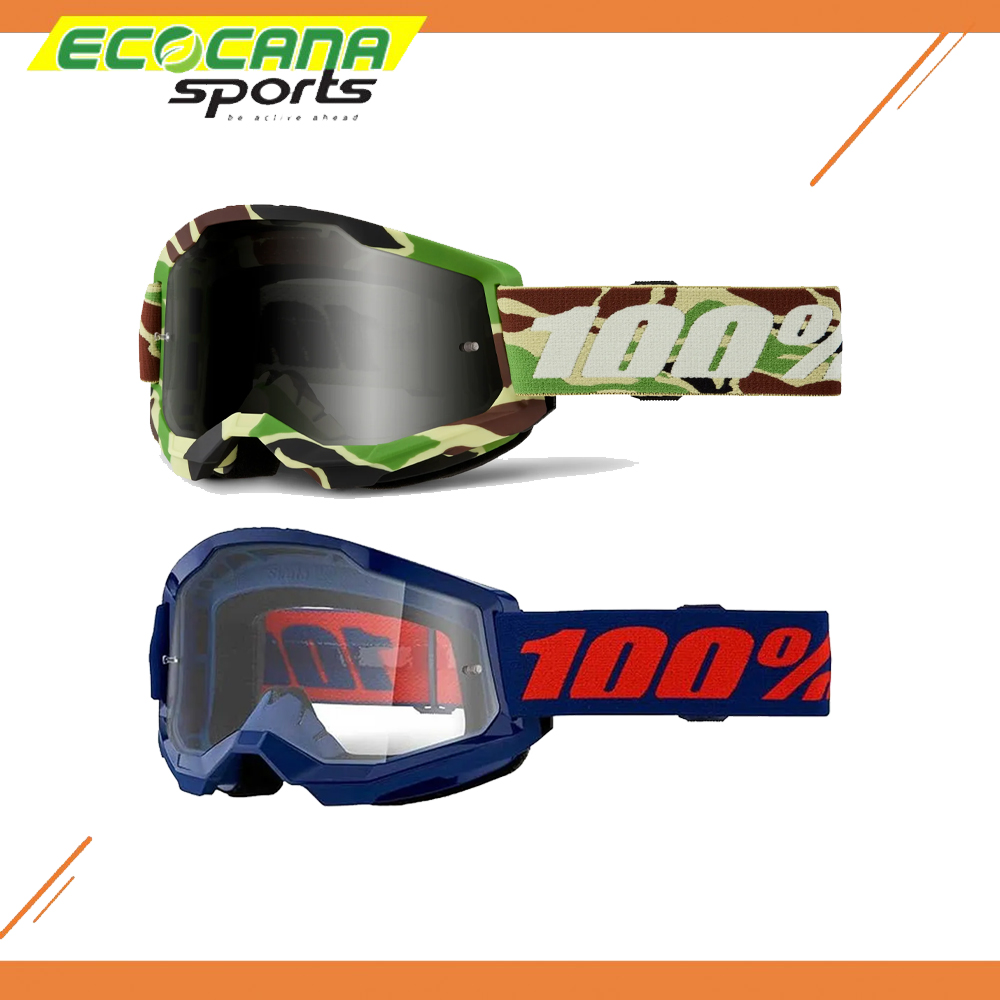 100percent Strata 2 mountain bike / moto goggles with CLEAR LENS
