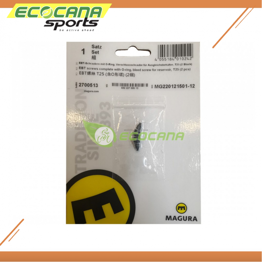 Magura EBT Ontluchtingsschroeven – 2 Stuks, Van Titaniumlegering, Met O-ring, Voor MT2 MT4 MT5 MT7 MT8, In Diverse Kleuren