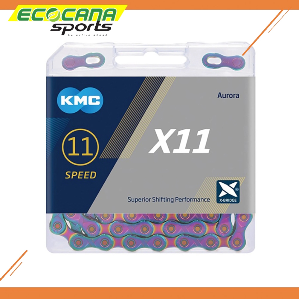 KMC Aurora X11 11 Speed Bicycle Chain 118 Links 1/2"x11/128"