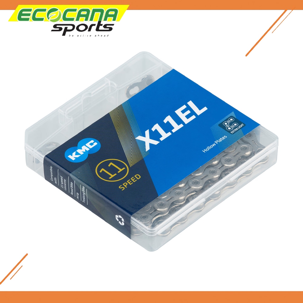 KMC X11EL Extra Light Hollow Plate 11S 118 links KMC X11EL Extra Light Hollow Plate 11S 118 links