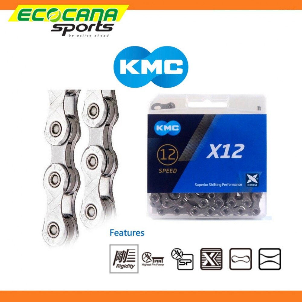 KMC X12 12 Speed Bicycle Chain 126 Links 1/2"x11/128"