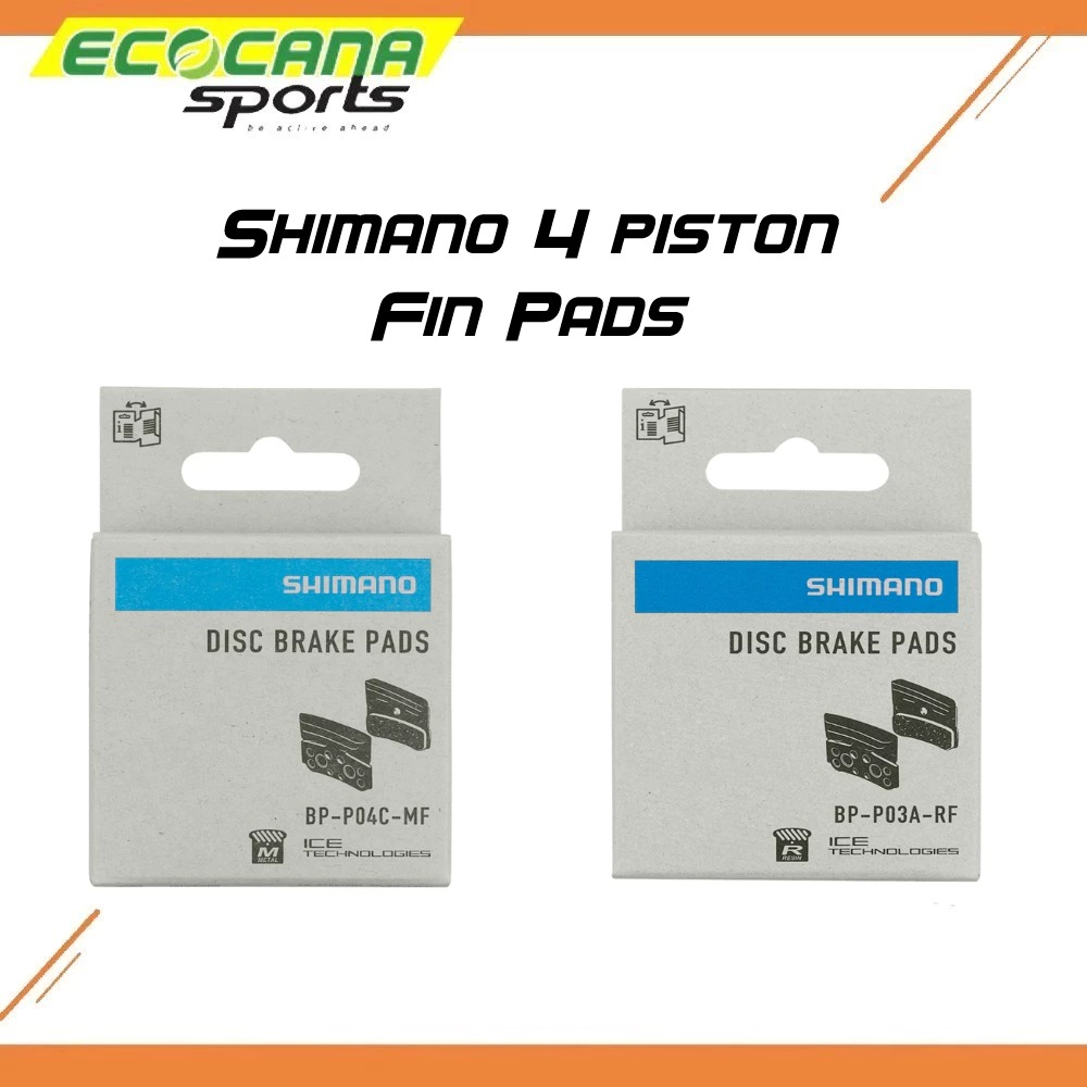 SHIMANO 4 PISTON BRAKE PADS WITH FIN RESIN/METAL FOR DEORE SLX XT XTR P04C-MF P03A-RF