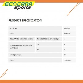 SHIMANO BSA BOTTOM BRACKET BB-MT801