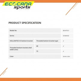 SHIMANO BSA BOTTOM BRACKET MT-501