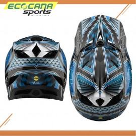 TLD TROY LEE DESIGNS D4 COMPOSITE HELMET W/MIPS LOWRIDER TEAL (M)