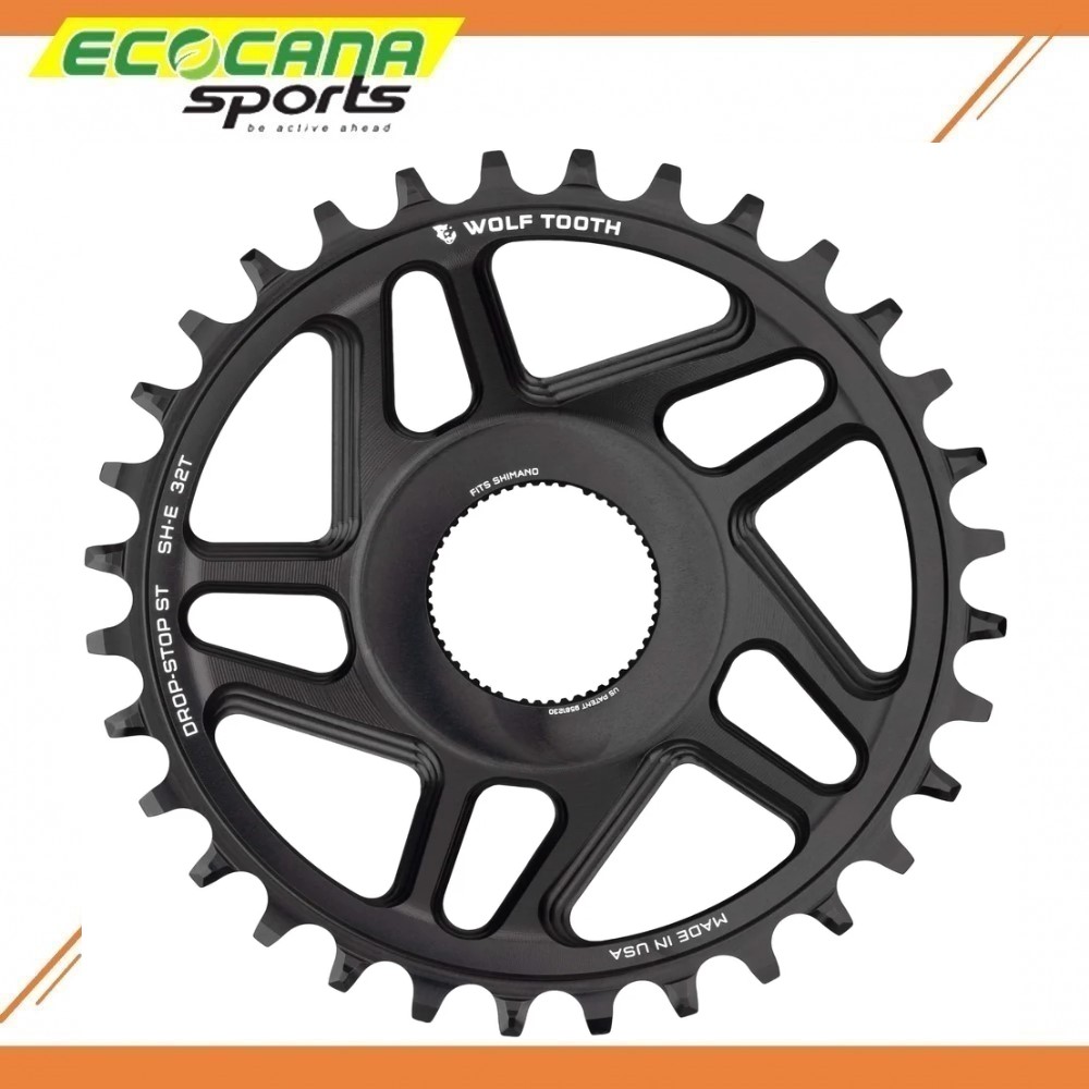 WOLF TOOTH EBIKE CHAINRING FOR SHIMANO MOTOR 32T DROP STOP B WOLF TOOTH EBIKE CHAINRING FOR SHIMANO MOTOR 32T DROP STOP B