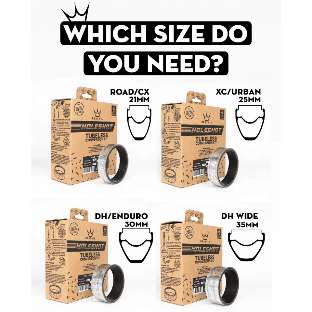 PEATY'S HOLESHOT ENDURP WIDE/DH TUBELESS CONVERSION KIT