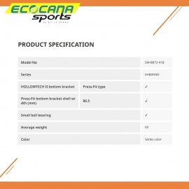 SHIMANO ROAD ULTEGRA PRESSFIT BOTTOM BRACKET BB SM-BB72-41B