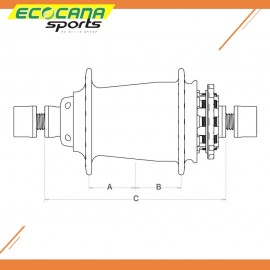 Onyx BMX ULTRA HG-110/10mm Bolt-on Rear Hub