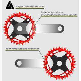 ALUGEAR 104 BCD ROUND MTB CHAINRING