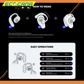 Hakii CPODS Open-Ear Wireless Earbuds Headphone Sports Music