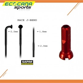 SAPIM RACE SPOKE & SAPIM 14MM ALLOY SECURELOCK NIPPLE SAPIM RACE SPOKE & SAPIM 14MM ALLOY SECURELOCK NIPPLE