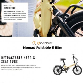 ONEMILE NOMAD 20" FOLDING ELECTRIC BIKE ONEMILE NOMAD 20" FOLDING ELECTRIC BIKE