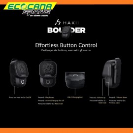 Hakii Boulder Mini Magnetic Clip-On Outdoor Speaker with Bluetooth Mic