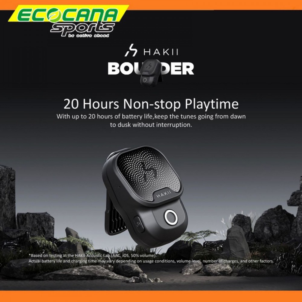 Hakii Boulder Mini Magnetic Clip-On Outdoor Speaker with Bluetooth Mic