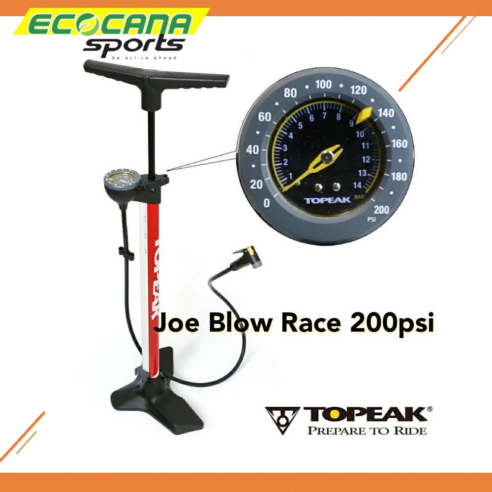 TOPEAK FLOOR PUMP JOEBLOW RACE 200psi MOUNTAIN BIKE ROAD BIKE TOPEAK FLOOR PUMP JOEBLOW RACE 200psi MOUNTAIN BIKE ROAD BIKE