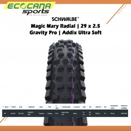 SCHWALBE MAGIC MARY RADIAL 29X2.5 GRAVITY PRO ADDIX ULTRA SOFT SCHWALBE MAGIC MARY RADIAL 29X2.5 GRAVITY PRO ADDIX ULTRA SOFT