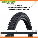 SCHWALBE SHREDDA REAR RADIAL 29X2.5 GRAVITY PRO ADDIX ULTRA SOFT 64-622 TUBELESS TYRE SCHWALBE SHREDDA REAR RADIAL 29X2.5 GRAVITY PRO ADDIX ULTRA SOFT 64-622 TUBELESS TYRE