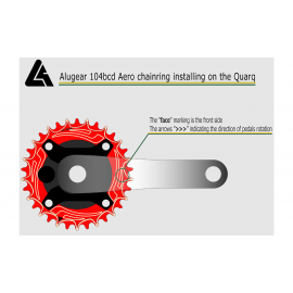 ALUGEAR 104 BCD ROUND AERO(T-TYPE) MTB CHAINRING