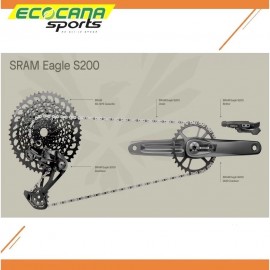 SRAM EAGLE S200 CHAIN 12 SPEED REPLACED EAGLE GX 00.2518.075.012