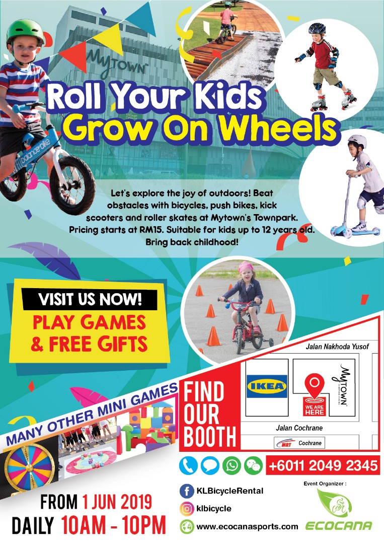 roll your kids grow on wheels at Mytown